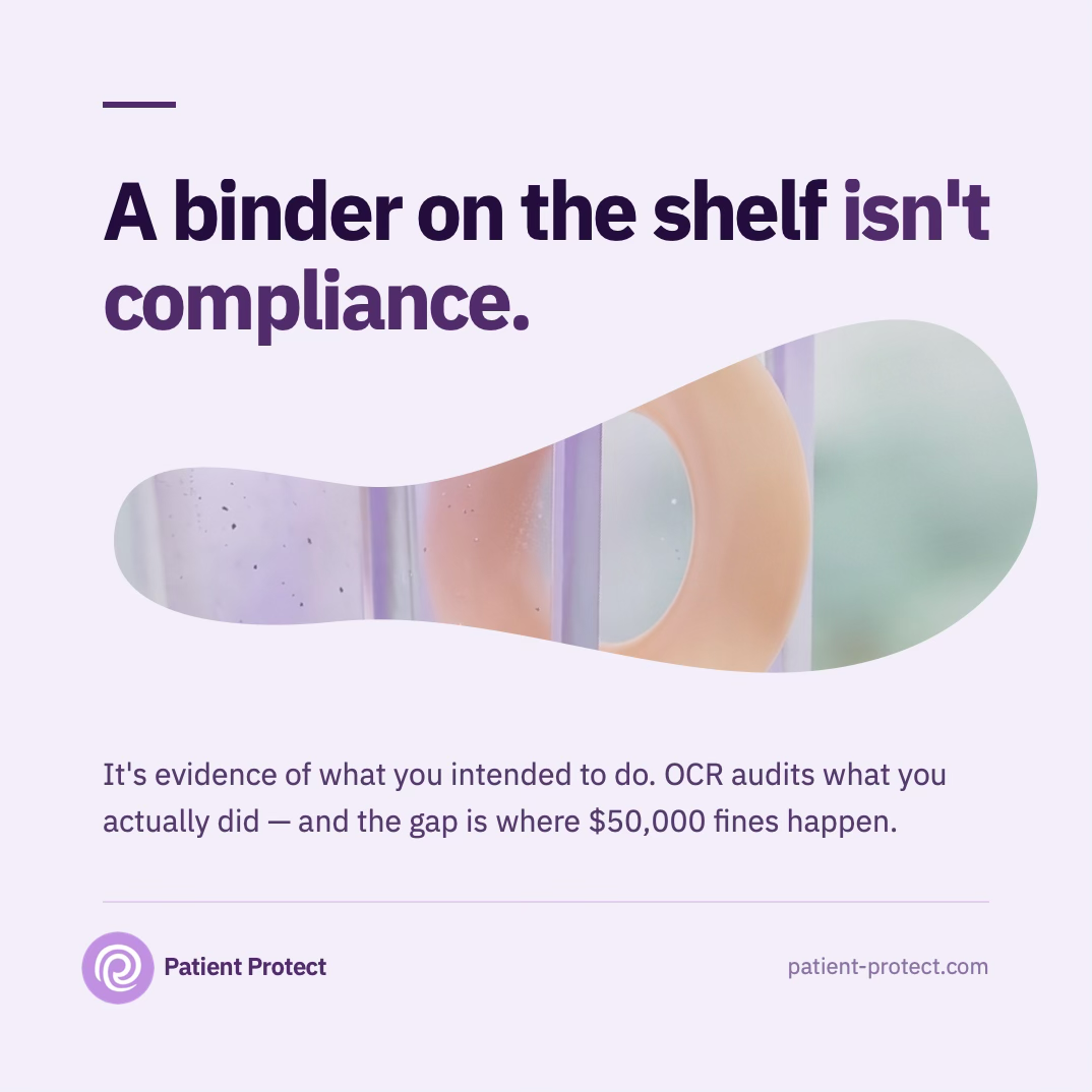 A binder on the shelf isn't compliance — OCR audits what you actually did