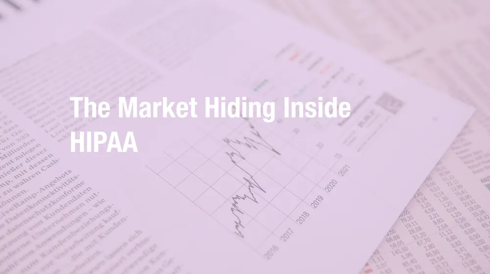 Market analysis chart illustrating the $164 billion healthcare infrastructure gap in HIPAA compliance