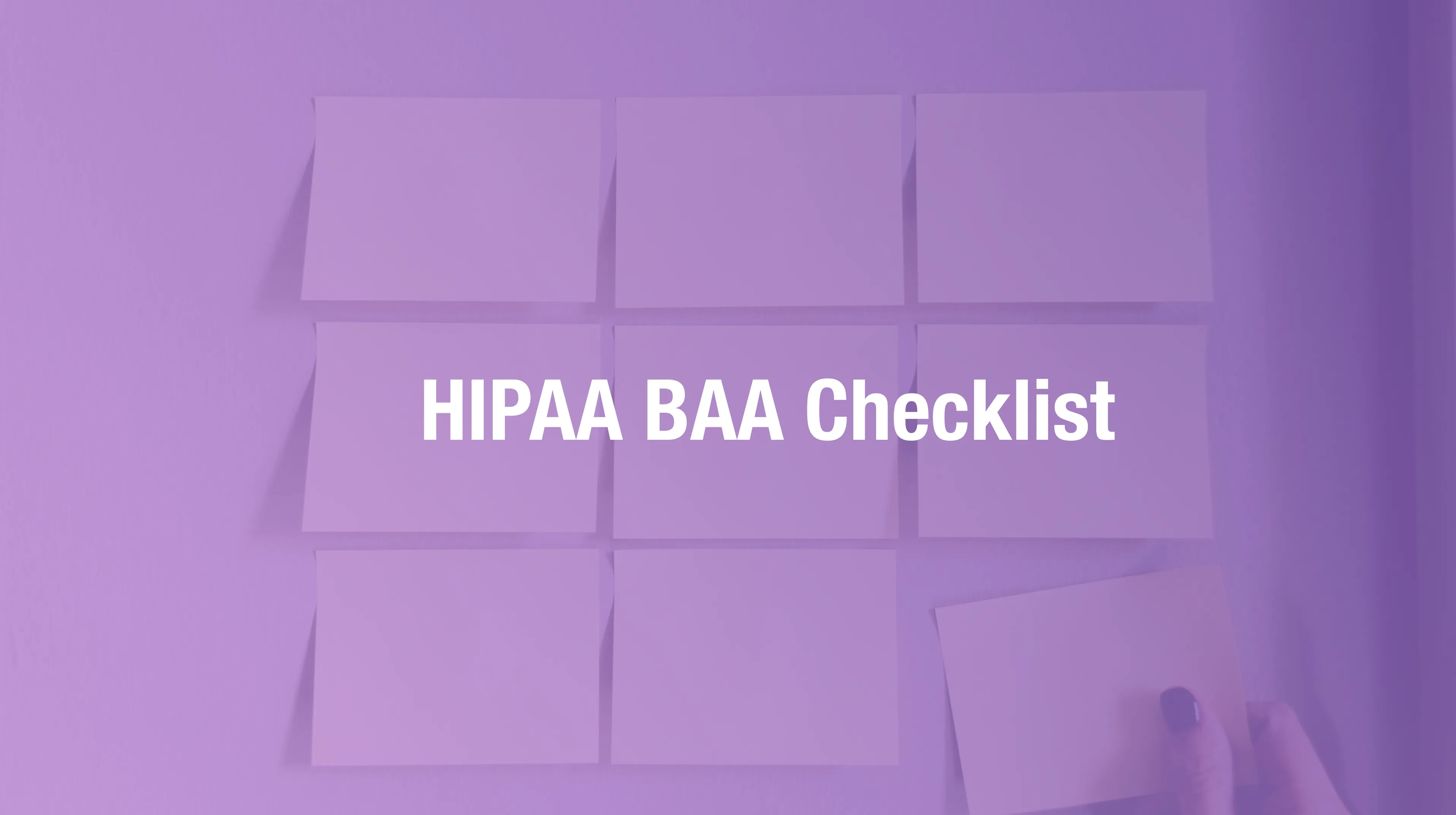 HIPAA business associate agreement checklist for independent healthcare practices
