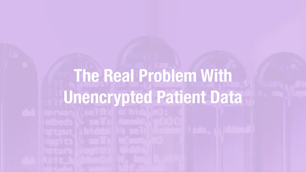 Visualization of encrypted versus unencrypted patient data flows through a healthcare network