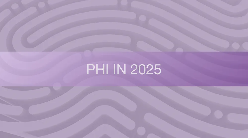 Reference chart categorizing the 18 HIPAA identifiers that define protected health information