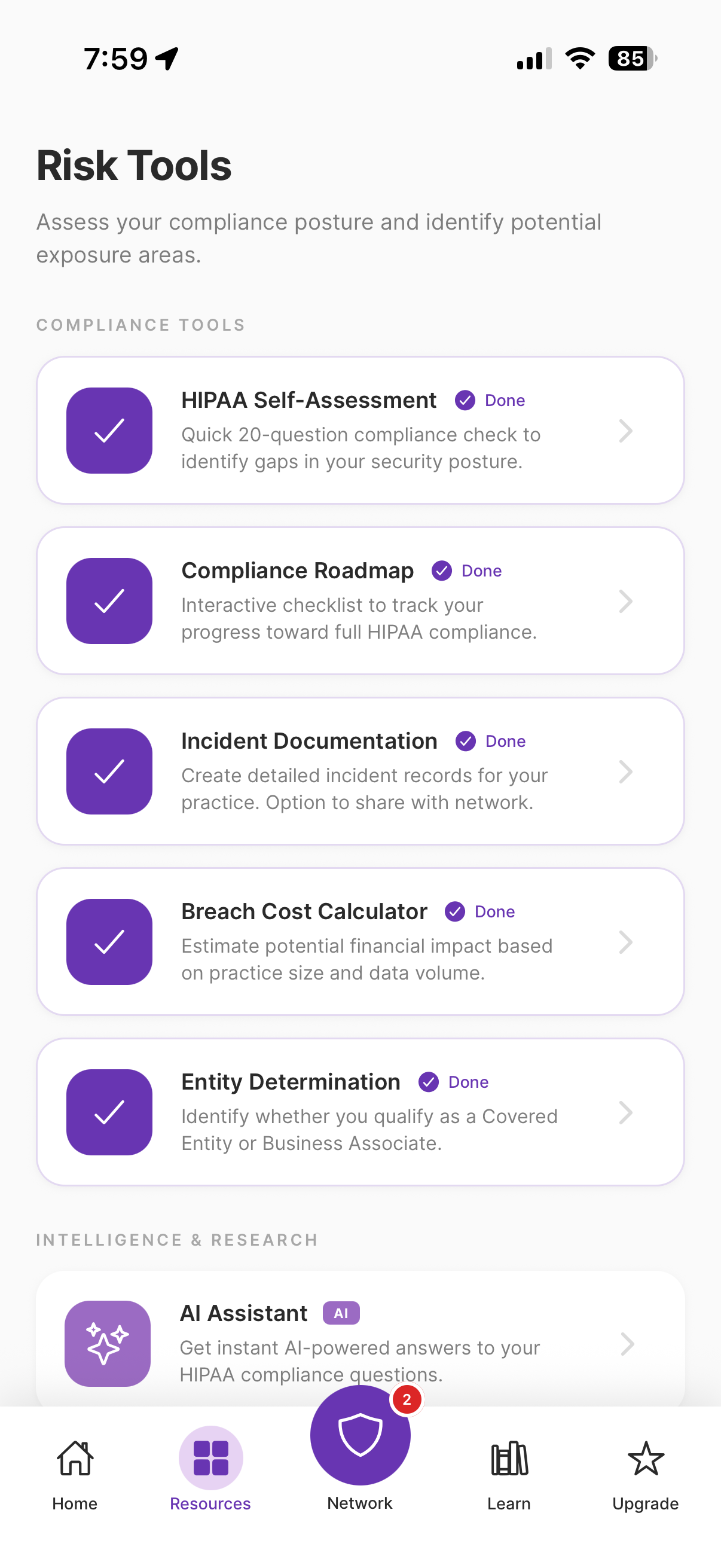 Signal app risk assessment tools checklist with HIPAA self-assessment and compliance roadmap